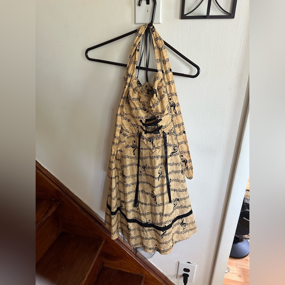 Hot Topic Brand Music Notes Halter Dress Size Small